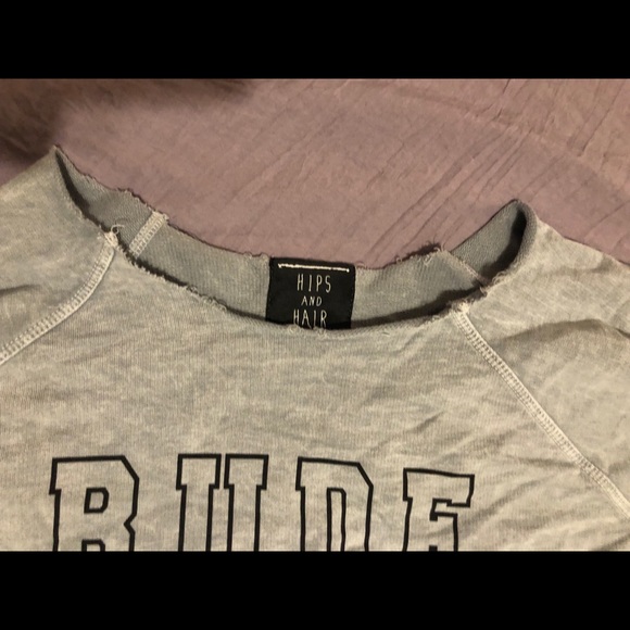 Graphic “Rude”Sweatshirt - Picture 3 of 7